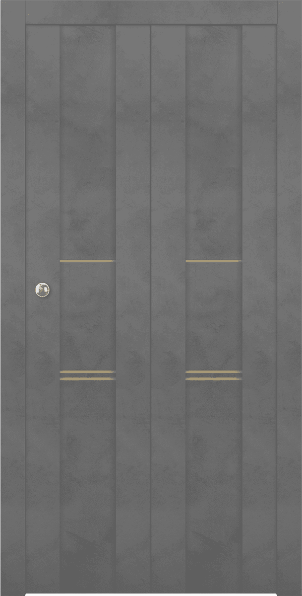 AVON 01 3H GOLD DARK URBAN DOUBLE BI-FOLD BELLDINNI MODERN INTERIOR DOOR - 1