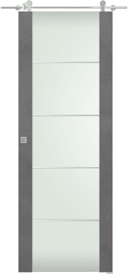 AVON 202 4H VETRO DARK URBAN BARN BELLDINNI MODERN INTERIOR DOOR - 1