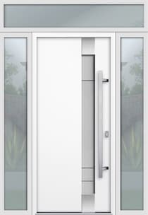 Single Modern Steel Exterior Door Deux 1713 White - 6