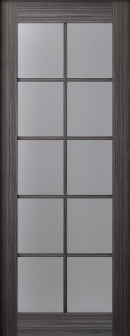 PALLADIO 10 LITE VETRO GRAY OAK SLAB BELLDINNI MODERN INTERIOR DOOR - 1