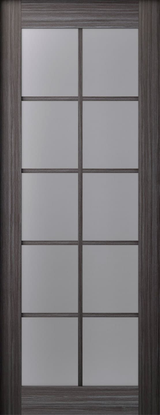 PALLADIO 10 LITE VETRO GRAY OAK SLAB BELLDINNI MODERN INTERIOR DOOR - 1