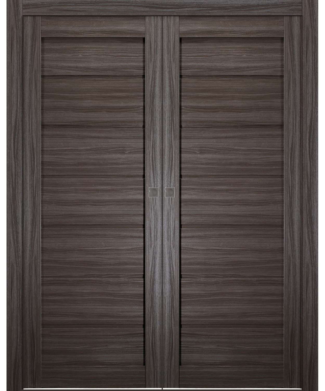 ALDA GRAY OAK DOUBLE POCKET BELLDINNI MODERN INTERIOR DOOR - 1