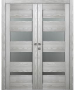 AVON 07-01 VETRO RIBEIRA ASH DOUBLE BELLDINNI MODERN INTERIOR DOOR - 1