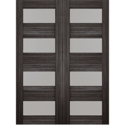 DELLA VETRO GRAY OAK DOUBLE BELLDINNI MODERN INTERIOR DOOR - 2