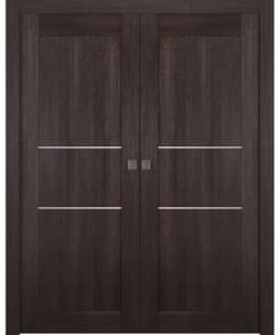 AVON 07 2H VERALINGA OAK DOUBLE POCKET BELLDINNI MODERN INTERIOR DOOR - 1