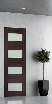 AVON 07-08 VETRO VERALINGA OAK INVISIBLE METAL FRAME BELLDINNI MODERN INTERIOR DOOR - 1