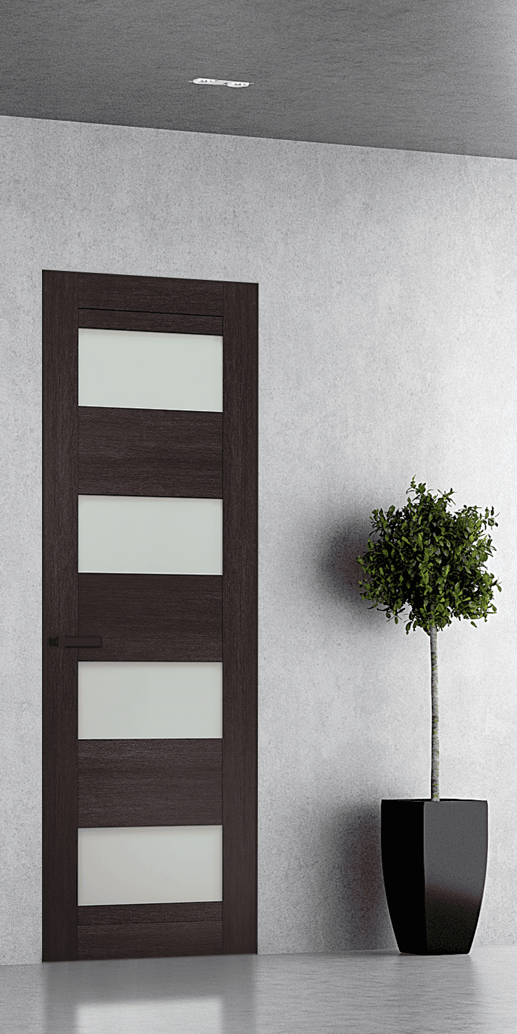 AVON 07-08 VETRO VERALINGA OAK INVISIBLE METAL FRAME BELLDINNI MODERN INTERIOR DOOR - 1