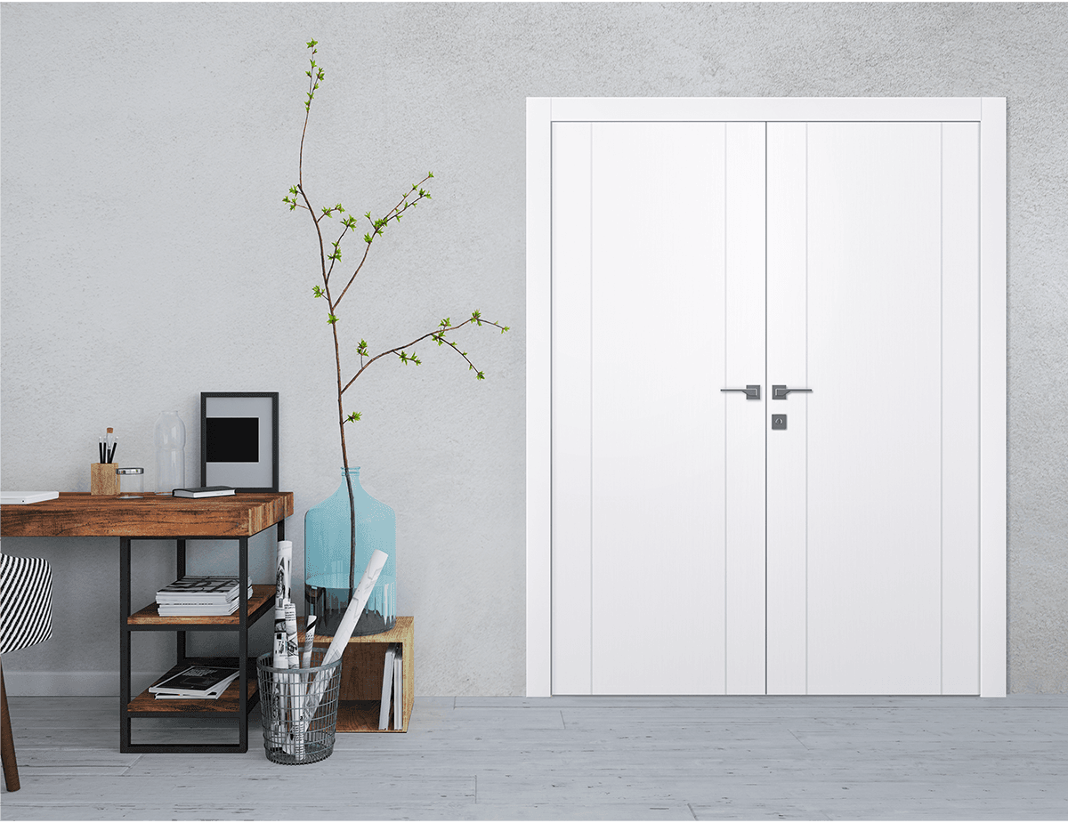SMART PRO 2U POLAR WHITE CLOSET BELLDINNI MODERN INTERIOR DOOR - 2