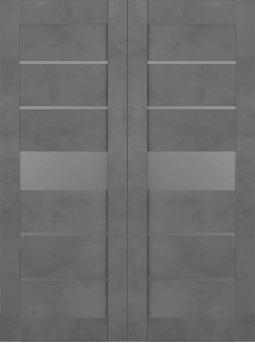 AVON 07-06 VETRO DARK URBAN DOUBLE BI-FOLD BELLDINNI MODERN INTERIOR DOOR - 3