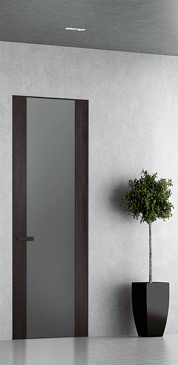 AVON 202 VETRO VERALINGA OAK INVISIBLE METAL FRAME BELLDINNI MODERN INTERIOR DOOR - 1