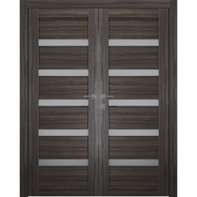 LEORA VETRO GRAY OAK DOUBLE BELLDINNI MODERN INTERIOR DOOR