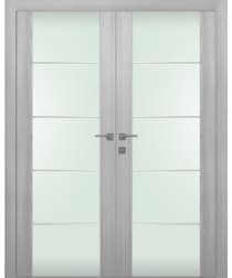 AVON 202 4H VETRO RIBEIRA ASH DOUBLE BELLDINNI MODERN INTERIOR DOOR - 1