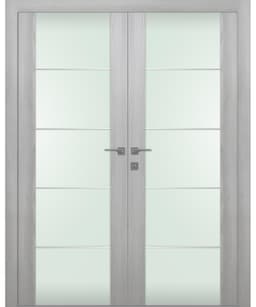 AVON 202 4H VETRO RIBEIRA ASH DOUBLE BELLDINNI MODERN INTERIOR DOOR - 1