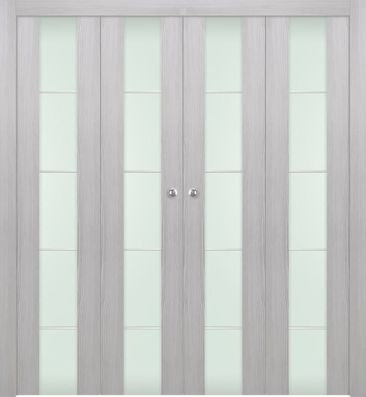 AVON 202 4H VETRO RIBEIRA ASH DOUBLE BI-FOLD BELLDINNI MODERN INTERIOR DOOR - 1