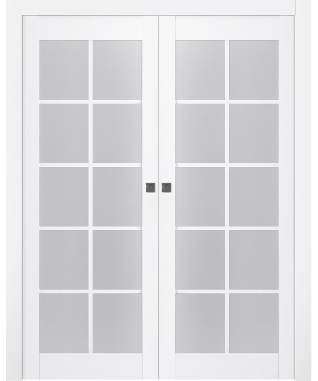 PALLADIO 10 LITE VETRO BIANCO NOBLE DOUBLE POCKET BELLDINNI MODERN INTERIOR DOOR - 6