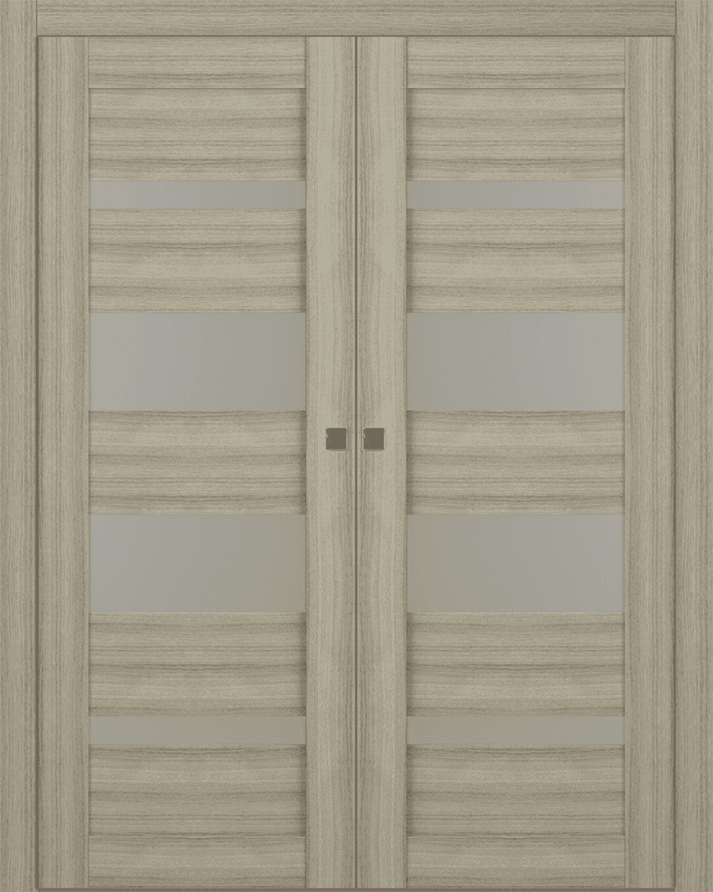 MIRELLA VETRO SHAMBOR DOUBLE POCKET BELLDINNI MODERN INTERIOR DOOR - 1