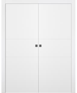 PALLADIO 2H BIANCO NOBLE DOUBLE POCKET BELLDINNI MODERN INTERIOR DOOR - 1