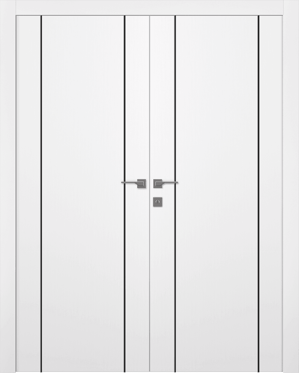 PALLADIO 2U BLACK BIANCO NOBLE CLOSET DOORS BELLDINNI MODERN INTERIOR DOOR - 1