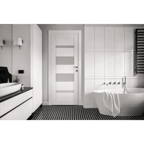 MIRELLA VETRO SNOW WHITE BYPASS BELLDINNI MODERN INTERIOR DOOR - 3