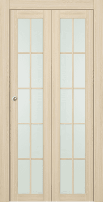 AVON 10 LITE VETRO LOIRE ASH BI-FOLD BELLDINNI MODERN INTERIOR DOOR - 1