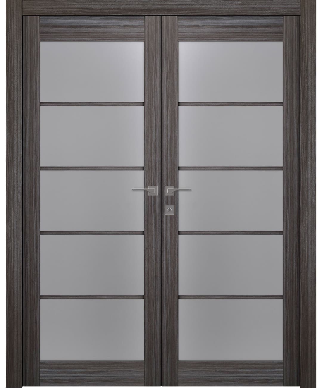 PALLADIO 5 LITE VETRO GRAY OAK CLOSET BELLDINNI MODERN INTERIOR DOOR - 1