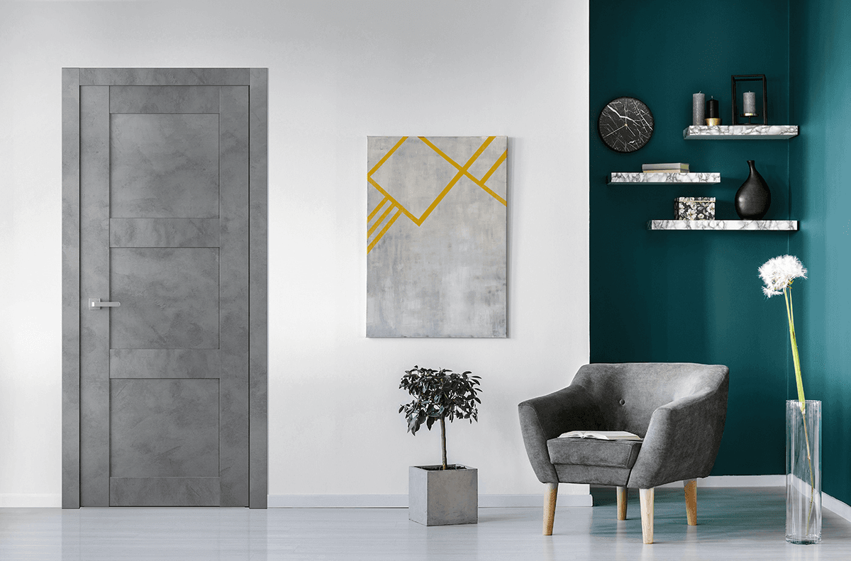 AVON 07 2RN DARK URBAN INVISIBLE METAL FRAME BELLDINNI MODERN INTERIOR DOOR - 2