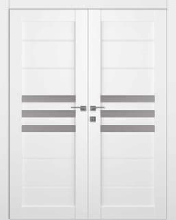 DOME VETRO BIANCO NOBLE DOUBLE BELLDINNI MODERN INTERIOR DOOR - 1