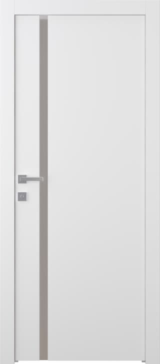 SMART PRO 208 VETRO POLAR WHITE SWING BELLDINNI MODERN INTERIOR DOOR