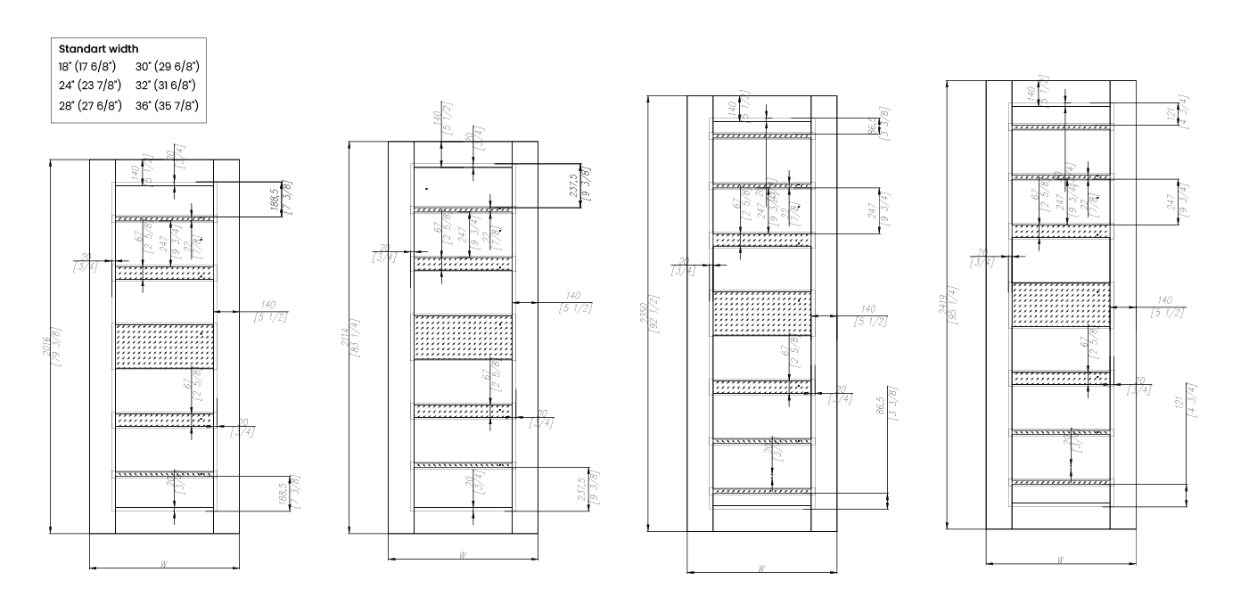 AVON 07-03 VETRO PECAN NUTWOOD INVISIBLE METAL FRAME BELLDINNI MODERN INTERIOR DOOR - 6