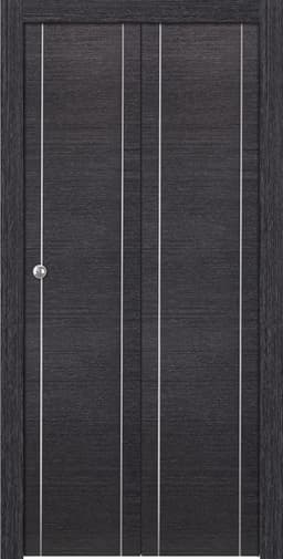 AVANTI 2U BLACK APRICOT BI-FOLD BELLDINNI MODERN INTERIOR DOOR - 1