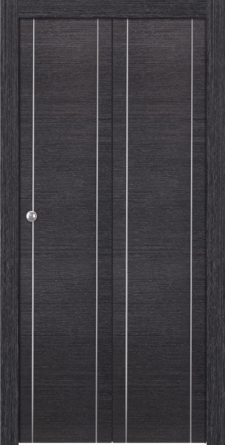 AVANTI 2U BLACK APRICOT BI-FOLD BELLDINNI MODERN INTERIOR DOOR - 1