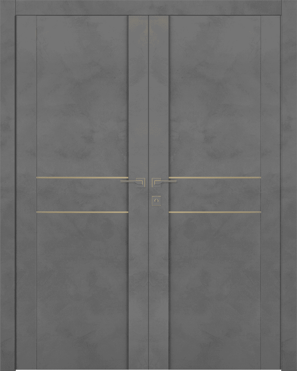 AVON 01 2HN GOLD DARK URBAN DOUBLE BELLDINNI MODERN INTERIOR DOOR - 1