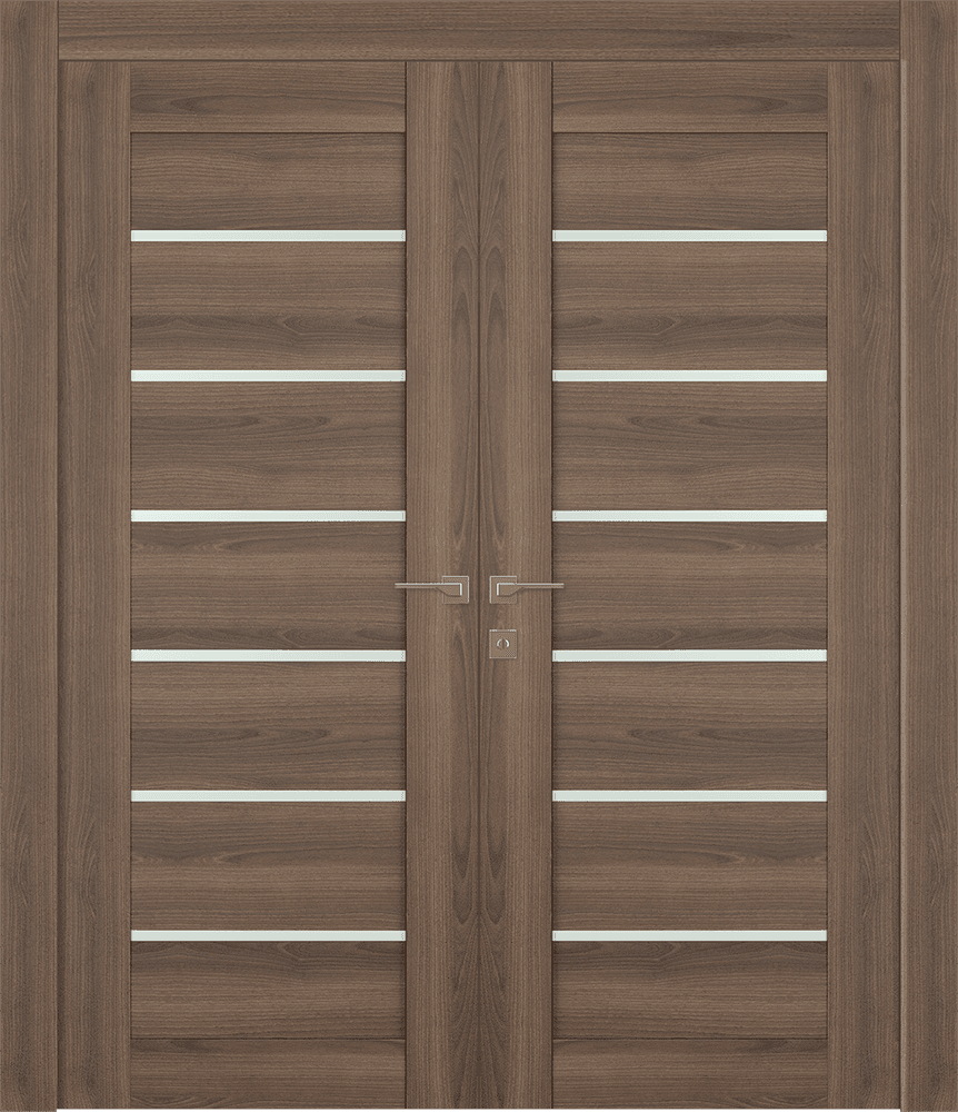 AVON 07-02 VETRO PECAN NUTWOOD CLOSET DOORS BELLDINNI MODERN INTERIOR DOOR - 1