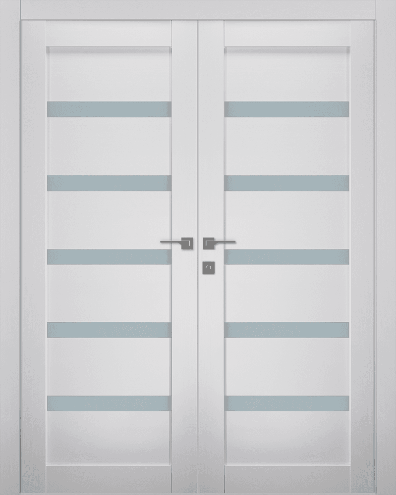 LEORA VETRO BIANCO NOBLE DOUBLE BELLDINNI MODERN INTERIOR DOOR