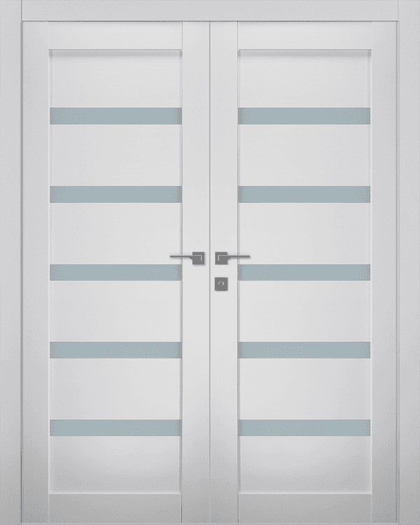 LEORA VETRO BIANCO NOBLE DOUBLE BELLDINNI MODERN INTERIOR DOOR