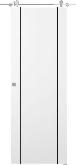 PALLADIO 2U BLACK BIANCO NOBLE DOUBLE BARN DOORS BELLDINNI MODERN INTERIOR DOOR - 1