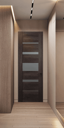 AVON 07-03 VETRO VERALINGA OAK DOUBLE INVISIBLE METAL FRAME BELLDINNI MODERN INTERIOR DOOR - 2