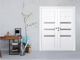 DORA VETRO BIANCO NOBLE CLOSET BELLDINNI MODERN INTERIOR DOOR - 2