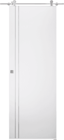 OPTIMA 2V SNOW WHITE DOUBLE BARN BELLDINNI MODERN INTERIOR DOOR - 1