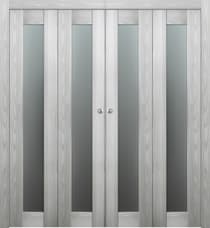AVON 207 VETRO RIBEIRA ASH DOUBLE BI-FOLD BELLDINNI MODERN INTERIOR DOOR - 1