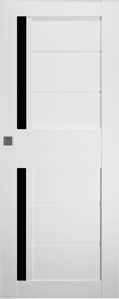 ESTA BLACK VETRO BIANCO NOBLE MAGIC BELLDINNI MODERN INTERIOR DOOR - 1