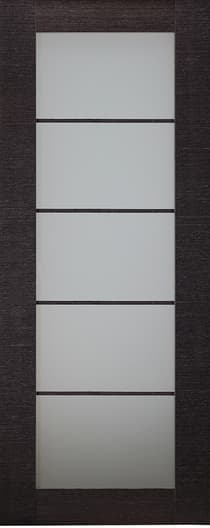 AVANTI 5 LITE VETRO BLACK APRICOT SLAB BELLDINNI MODERN INTERIOR DOOR - 1