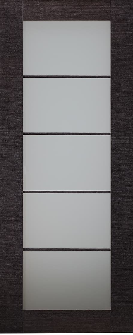AVANTI 5 LITE VETRO BLACK APRICOT SLAB BELLDINNI MODERN INTERIOR DOOR - 1