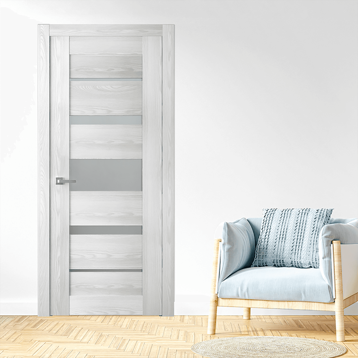 AVON 07-03 VETRO RIBEIRA ASH DOUBLE BELLDINNI MODERN INTERIOR DOOR - 3