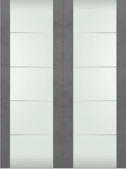 AVON 202 4H VETRO DARK URBAN DOUBLE BI-FOLD BELLDINNI MODERN INTERIOR DOOR - 2