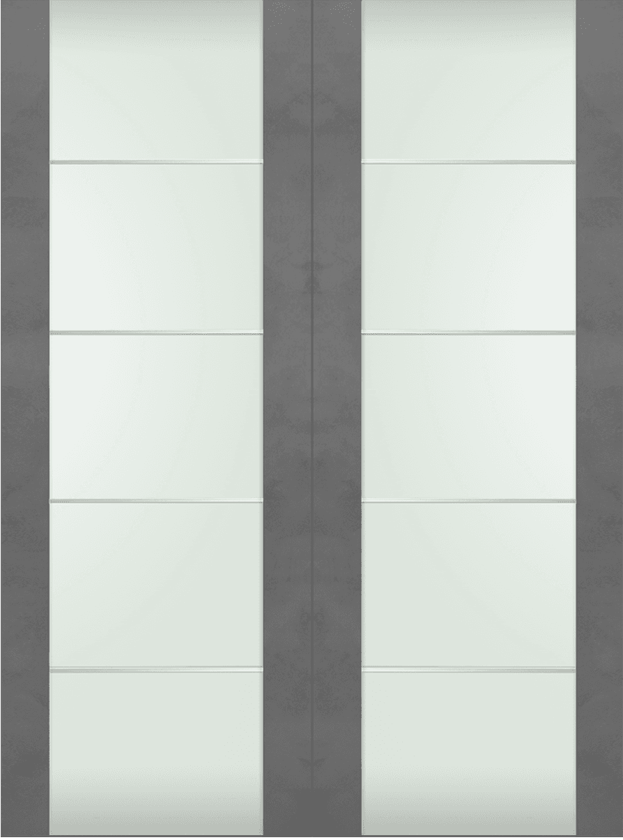 AVON 202 4H VETRO DARK URBAN DOUBLE BI-FOLD BELLDINNI MODERN INTERIOR DOOR - 2