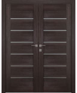 AVON 07-02 VETRO VERALINGA OAK DOUBLE BELLDINNI MODERN INTERIOR DOOR - 1