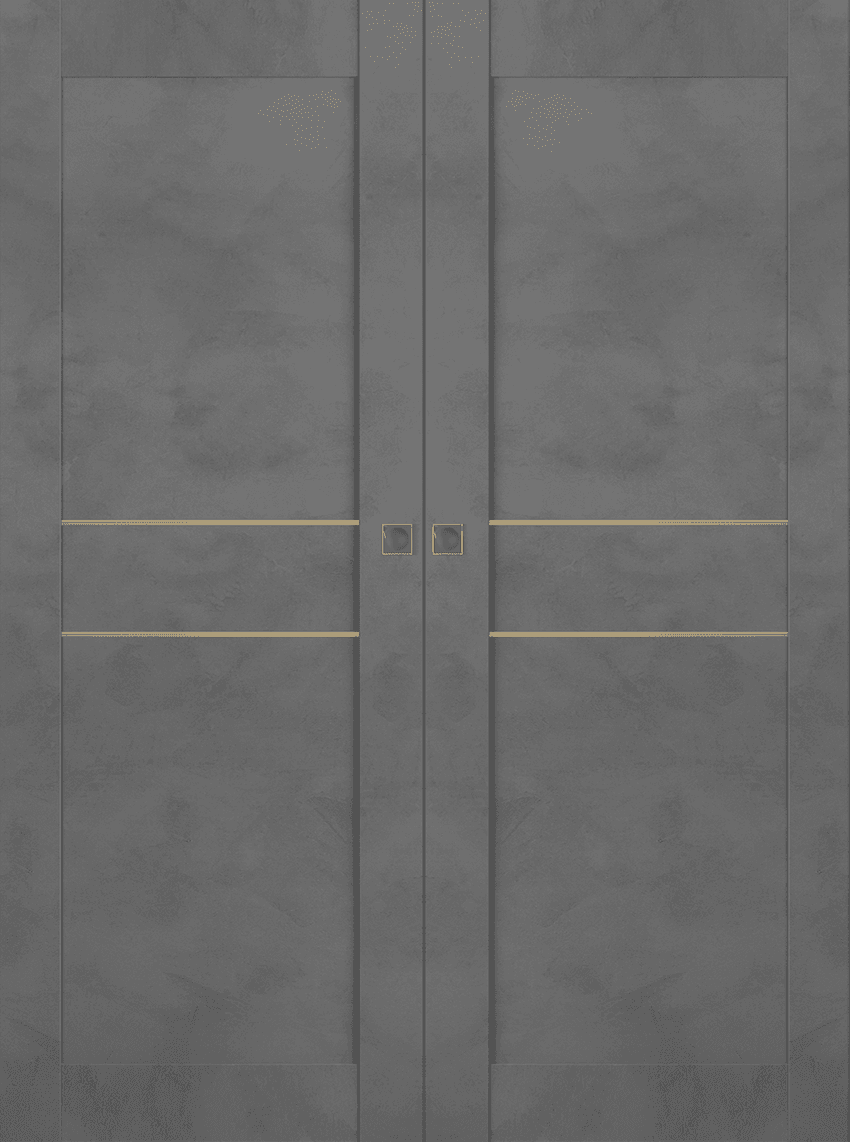 AVON 07 2HN GOLD DARK URBAN DOUBLE MAGIC BELLDINNI MODERN INTERIOR DOOR - 1