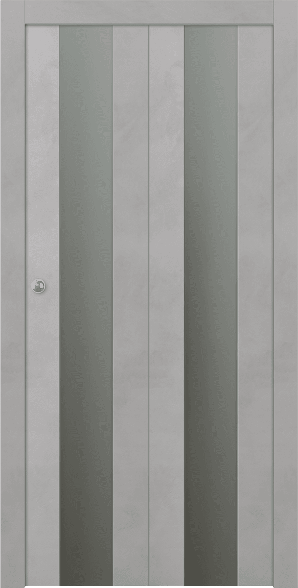 AVON 202 VETRO LIGHT URBAN DOUBLE BI-FOLD BELLDINNI MODERN INTERIOR DOOR - 1