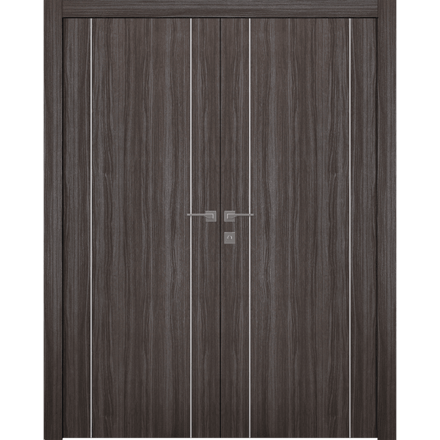 PALLADIO 2U GRAY OAK DOUBLE BELLDINNI MODERN INTERIOR DOOR